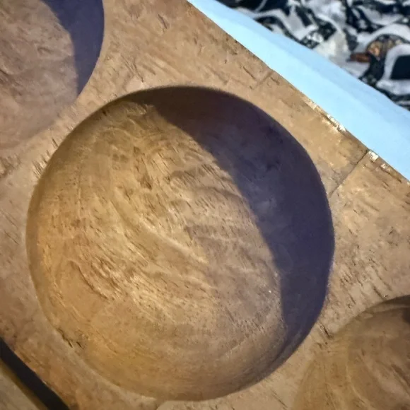 Vintage 1950shand carved mancala board game